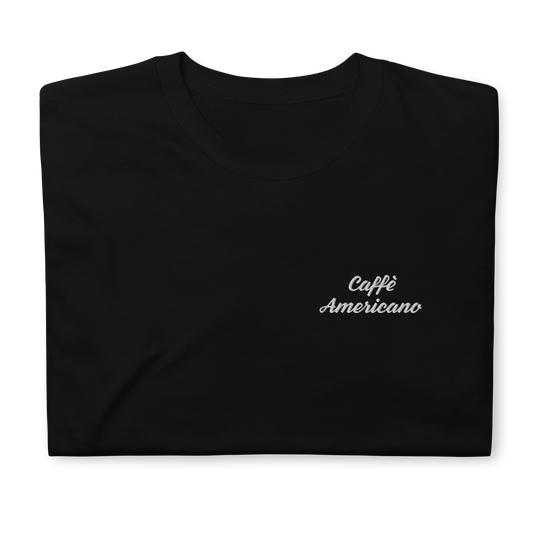 Caffè Americano Embroidered Short-Sleeve Unisex T-Shirt