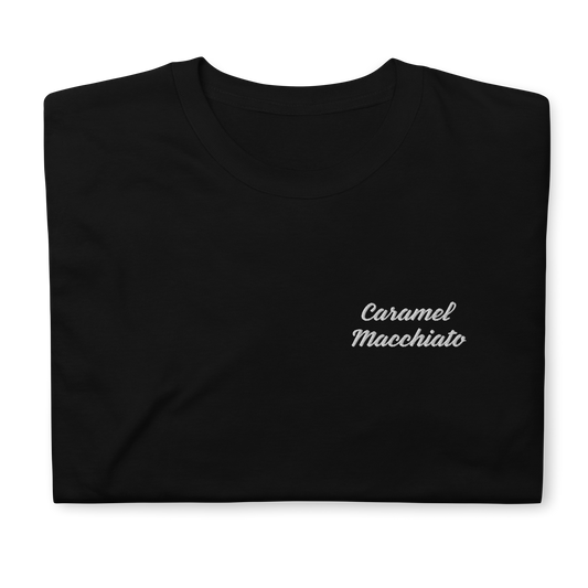 Caramel Macchiato Embroidered Short-Sleeve Unisex T-Shirt